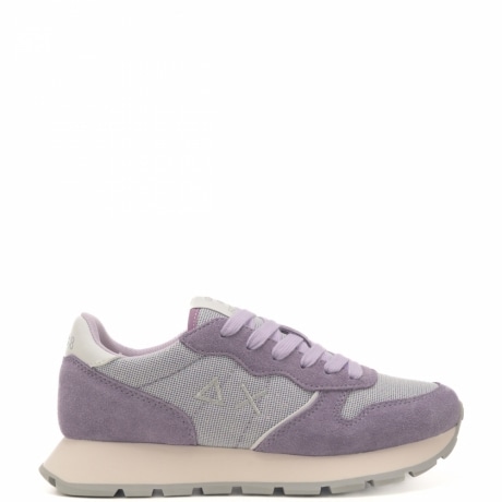 sneakers da donna ally glitter textile con logo sulla parte esterna e sul retro lilla