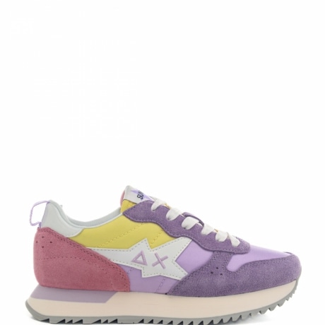 sneakers da donna stargirl multicolor con inserti in suede lilla 