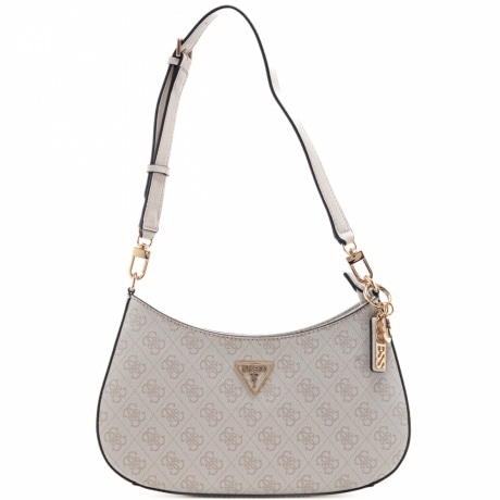borsa a spalla da donna con trama 4g logo all over e manico regolabile removibile bianca