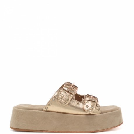 scarpe da donna ivette con borchie gioiello all over oro 