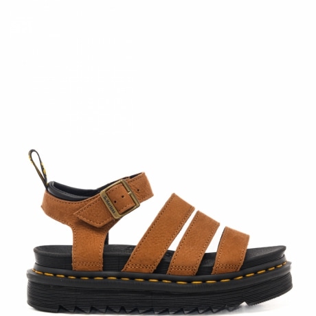 Sandali da donna Blaire in pelle Tumbled Nabuk con cinturino alla caviglia marroni