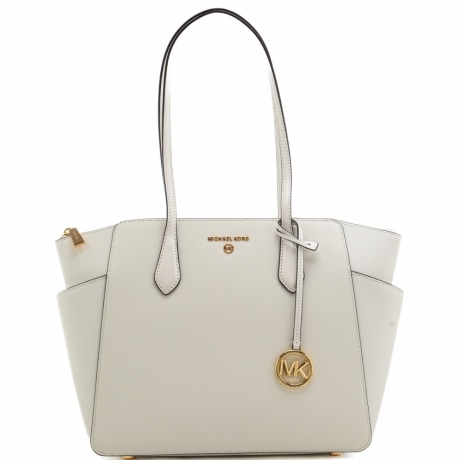 borsa donna shopping media marylin in vera pelle bianca