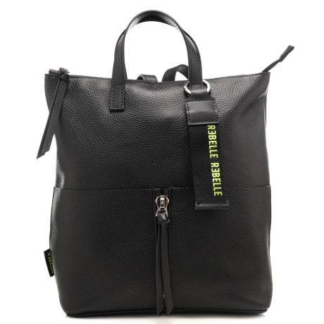 zaino da donna VICKY in vera pelle bottalata nero 