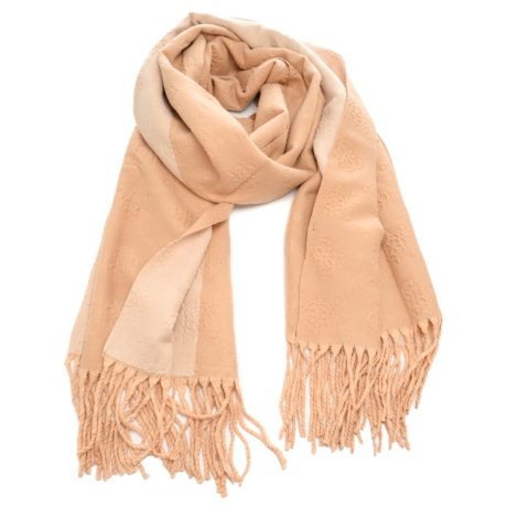 sciarpa da donna con stampa peony impressa e logo 4G beige 