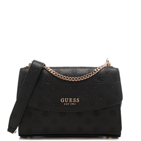 borsa a tracolla da donna con trama con logo 4g inciso all over nera