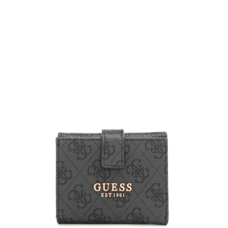 portacarte da donna con chiusura con bottone magnetico coal logo nero 