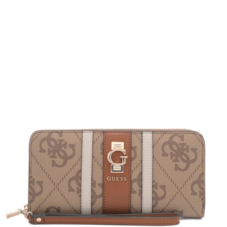 portafoglio grande da donna con pattern logo 4g e inserti a contrasto centrali latte logo 