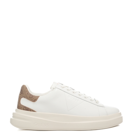 sneakers da uomo con inserto a contrasto con pattern logo 4g bianche e beige