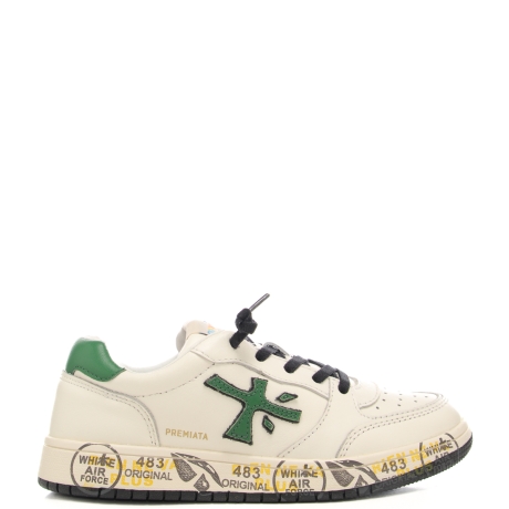 sneakers da bambino MARC con dettagli a contrasto colore bianco verde
