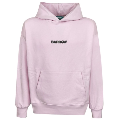felpa unisex in cotone con cappuccio rosa 