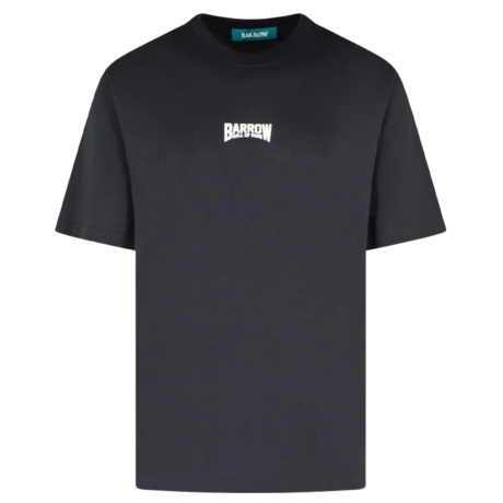  T SHIRT UNISEX in jersey di cotone e stampa con statua della lubertà sul retro nera 