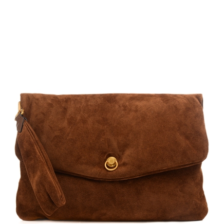 ochette da donna mirea in suede con tracolla in dotazione cognac