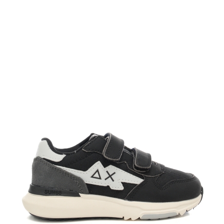  sneakers da bambino con patch logo sulla parte esterna nere