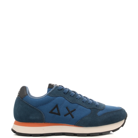 sneakers da uomo tom solid con lacci e logo a contrasto petrolio 