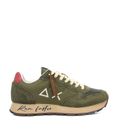 sneakers da uomo tom vintage con inserti in suede militare scuro 