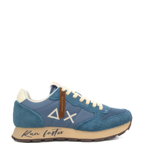 sneakers da uomo tom vintage con inserti in suede avio scuro 