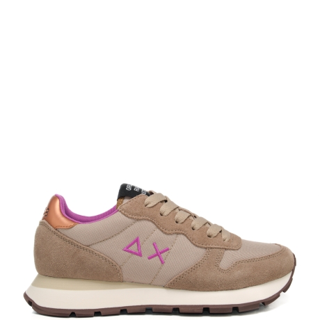 sneakers da donna ally solid con logo sulla parte esterna e sul retro beige scuro