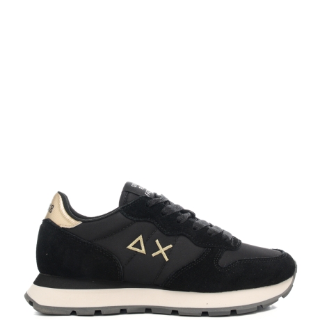 sneakers da donna ALLY GOLD SILVER con inserti laminati nere 