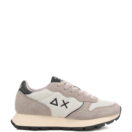 sneakers da donna ally glitter textile con inserti glitterati all over argento 