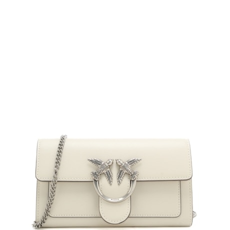 borsa a tracolla love one pochette avorio acciaio