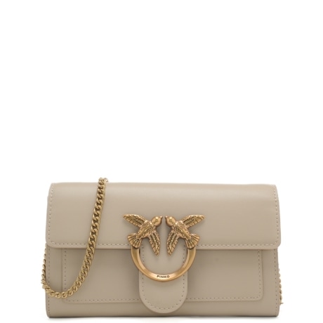 borsa a tracolla love one pochette beige grigio fumo