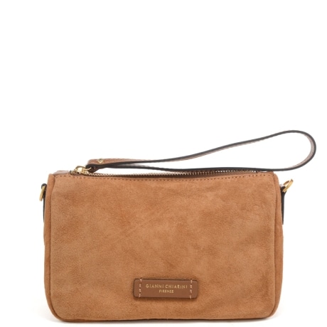 pochette da donna nora in suede caramello