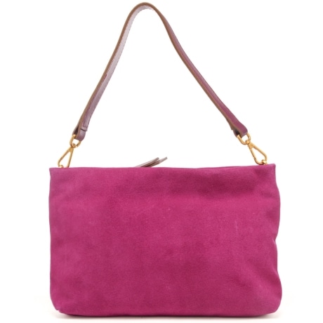 borsa a spalla da donna brenda in suede orchidea 
