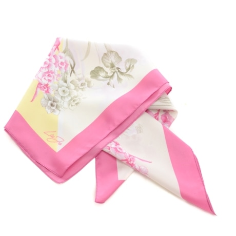 foulard da donna con stampa floreale e dettagli a contrasto colore  rosa