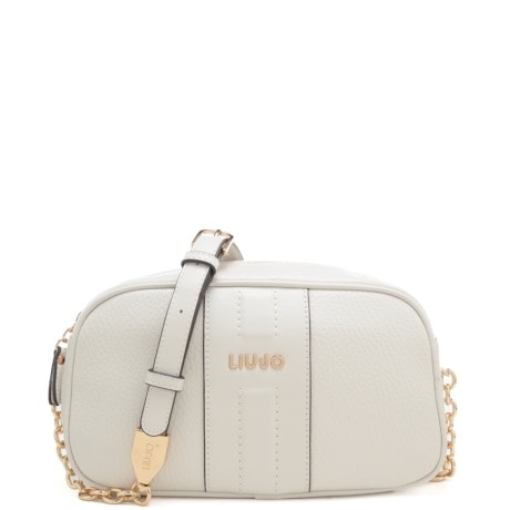 borsa camera case da donna con inserto centrale ton sur ton crema