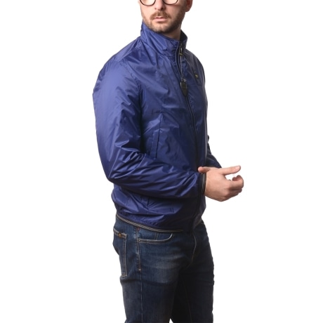 giacca da uomo KERWIN in nylon metallico blu