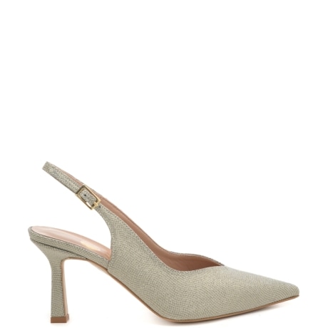  scarpe da donna chanel a v classica in lurex platino