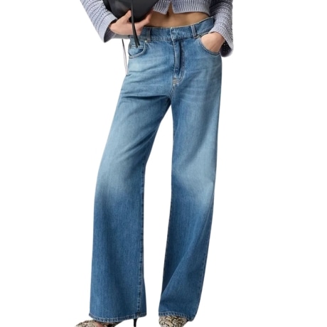 jeans da donna WANDA a gamba larga blu 