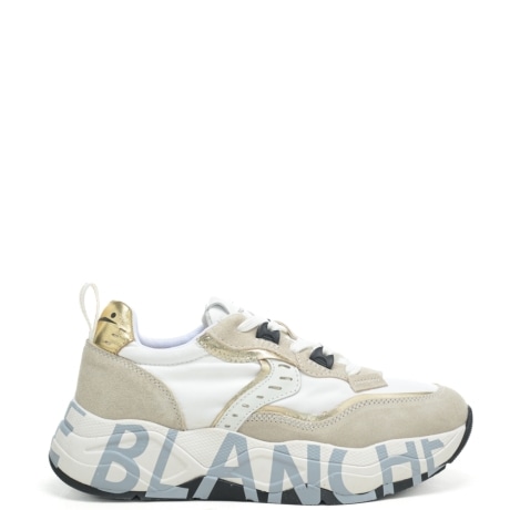 sneakers da donna club 105 in suede e tessuto tecnico bianco platino