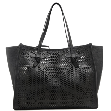 borsa a spalla da donna marcella con design geometrico traforato nera 
