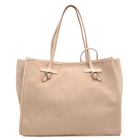 borsa a spalla da donna marcella in vera pelle suede nude