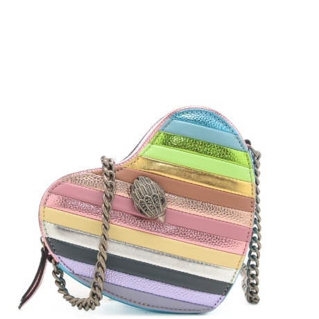 borsa clutch da donna KENSINGTON con design cuore e pannelli in tessuto a contrasto colore multicolor