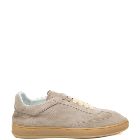sneakers da uomo AMALFI in suede con fondo in gomma a contrasto colore grigio
