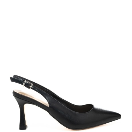 slingback alti da donna con design essenziale e tacco a rocchetto neri 