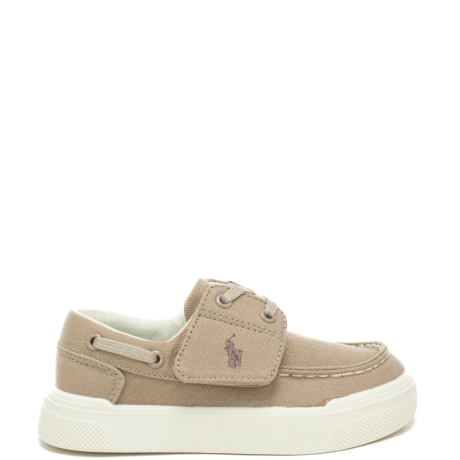 scarpe da bambino FRAZIER BOAT con lacci e strappo laterale sabbia 