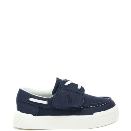 scarpe da bambino frazier boat con lacci e strappo laterale blu navy
