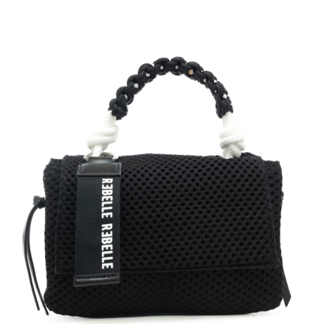 borsa da donna ORCHIS NET in tessuto traforato nero 