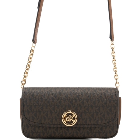 borsa a tracolla da donna con stampa logo 4g all over marrone acorn