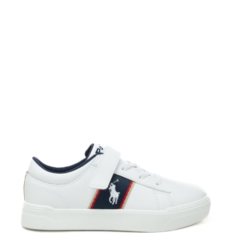 sneakers da bambino frazier con dettagli in tessuto ricamato a contrasto colore bianche