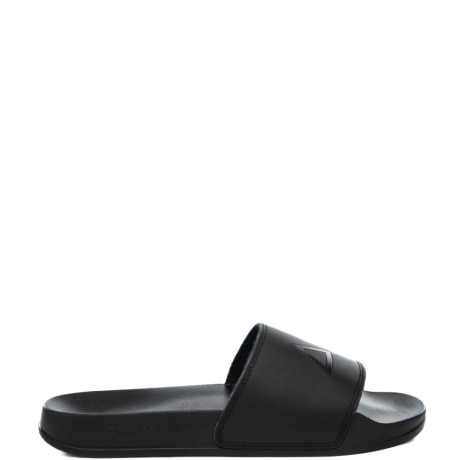 slippers da uomo con logo  sulla fascia frontale nero 