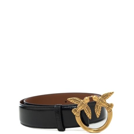 cintura da donna in vera pelle LOVE BERRY nero cuoio