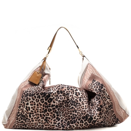foulard bag da donna con stampa a fantasia animalier 