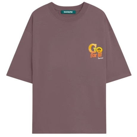 T SHIRT UNISEX in jersey in cotone con maxi stampa con orso stampata sul retro grigio scuro