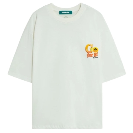 t shirt unisex in jersey in cotone con maxi stampa con orso stampata sul retro bianca 