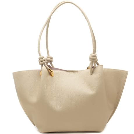 borsa a spalla da donna finn in vera pelle bottalata avorio 