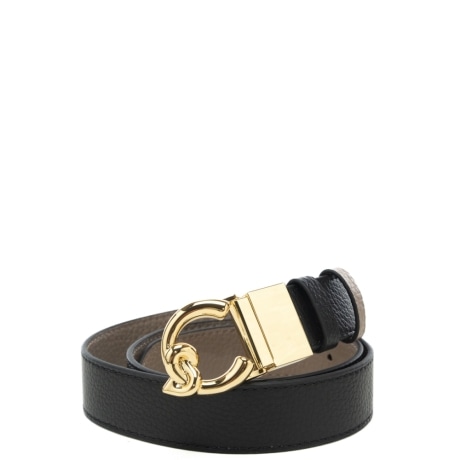 Cintura da donna C ME BICOLOR in vera pelle nero tortora